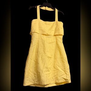 Sunny Yellow Halter Dress